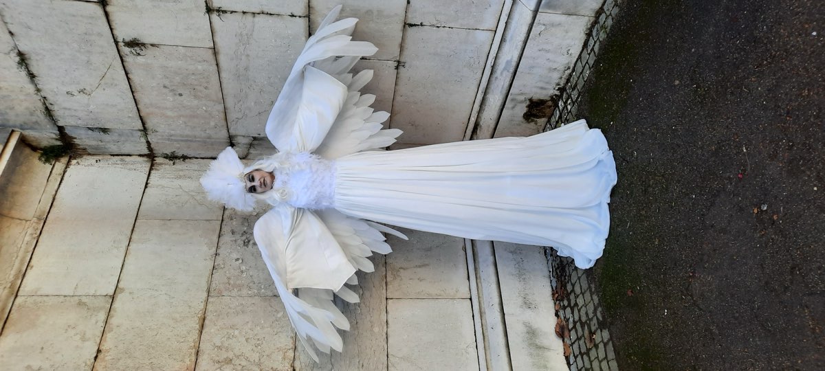 Weiße Statue