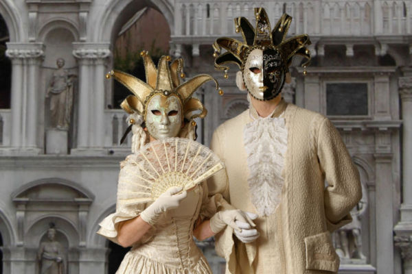 Lebende Statue Living-Doll „Venezianisches Paar“ Einlassanimation Firmenfest
